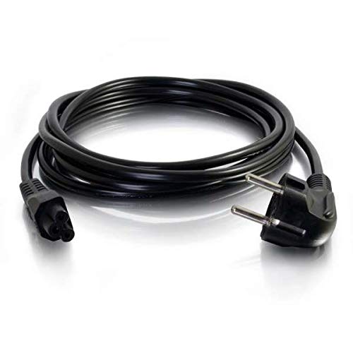 C2G - Cable (3 m, Male Connector/Male Connector, CEE7/7, C5 acoplador, 250 V, Negro)