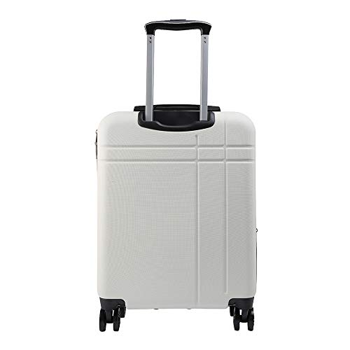 Cabin Max Velocity - Maleta para Equipaje de Cabina Ligera | Trolley de ABS con Ruedas de 55 x 40 x 20 cm Extensible a 55 x 40 x 25 cm Aprobado para Vuelo en Ryanair, EasyJet, BA (Blanco Polar)