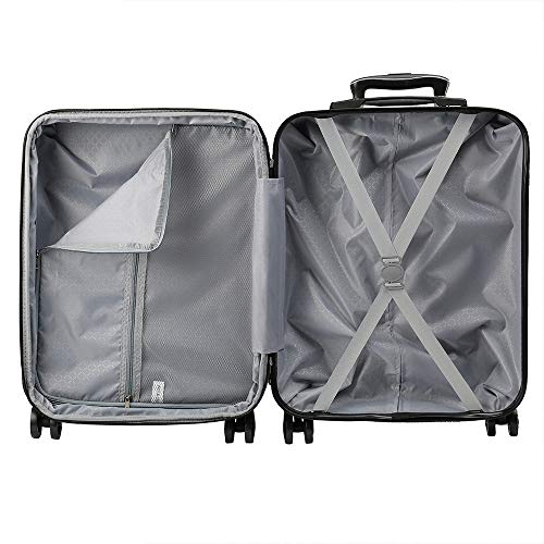 Cabin Max Velocity - Maleta para Equipaje de Cabina Ligera | Trolley de ABS con Ruedas de 55 x 40 x 20 cm Extensible a 55 x 40 x 25 cm Aprobado para Vuelo en Ryanair, EasyJet, BA (Blanco Polar)