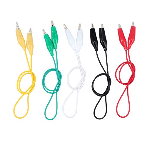 Cables de Prueba Puntas Sonda Conector Banana a Pinzas Cocodrilo 15 A 1000V con 5 Pares Cables de Pinza Cocodrilo en 5 Colores 1A 30V Accesorios para Polimetro Multimetro Reparación