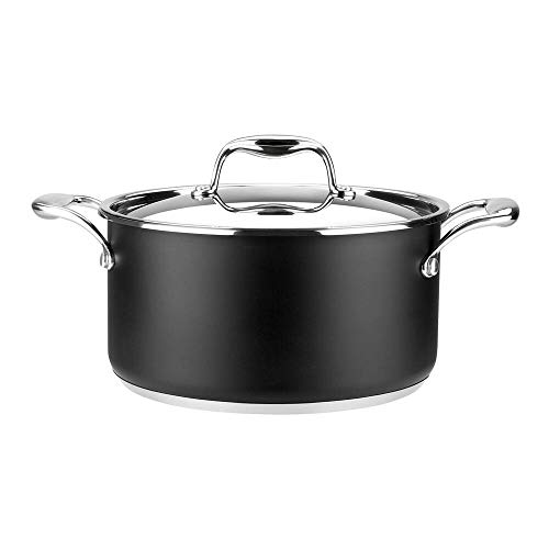 Cacerola MAGEFESA Prisma – Cacerola Fabricado en Acero Inoxidable 18/10, Compatible con Todo Tipo de Cocina, INDUCCIÓN. Fácil Limpieza. Apto para lavavajillas y Horno. (Cacerola, 24_cm)