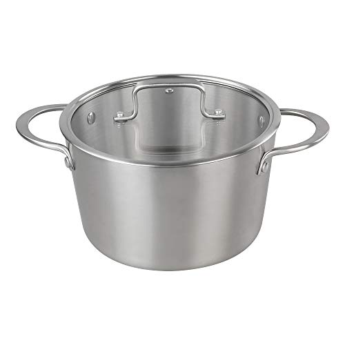 Cadine 4-4.5 L Olla De Cocina Con Tapa, Olla De Acero Inoxidable