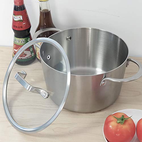 Cadine 4-4.5 L Olla De Cocina Con Tapa, Olla De Acero Inoxidable