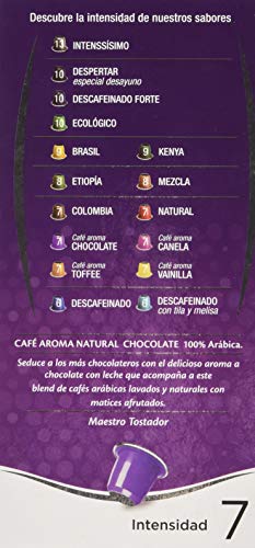 Café FORTALEZA - Cápsulas de café con Aroma Chocolate Compatibles con Nespresso - Pack 5 x 10 - Total 50 Cápsulas