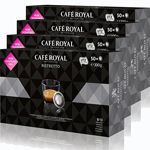 Café Royal Office Pads Ristretto Café, Café Tostado, Monodosis, compatible con Sistema Nespresso Professional, 200 Pads