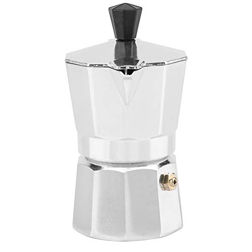 Cafetera, Delaman Aluminio tipo italiano Moka Pot Cafetera exprés Cafetera Estufa Uso de la oficina en el hogar 30 ml 1 taza