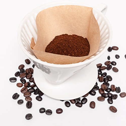 Caffé Italia Permanente de café de Filtro Excelente aromareicher Café Sabor – Mano Filtro de Filtro de café Aufsatz cerámica – Tamaño 4 para 2 – 4 Tazas – Color Blanco – Premium de Calidad