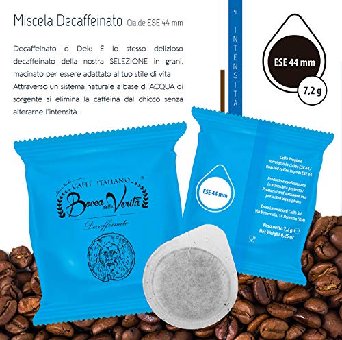 Caffè Italiano Bocca Della Verità Cialde DESCAFEINADO - de 100 cápsulas - compatible ESE dm 44 mm