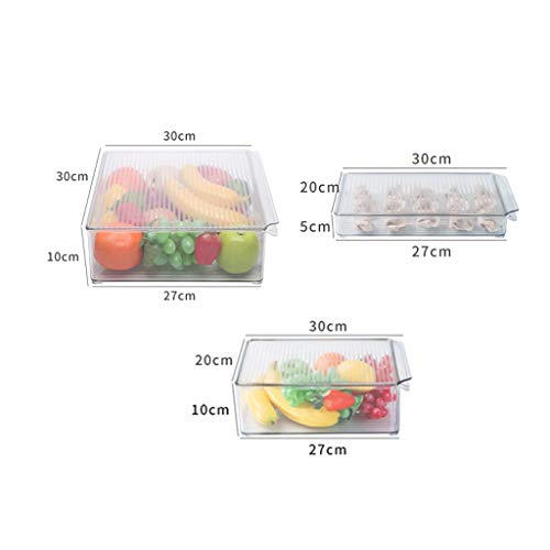 Caja de almacenamiento con tapa de tarro Contenedores de almacenamiento en nevera, con asa for mantener frescos los productos, alimentos, frutas, verduras, carne y pescado, juegos de tarrosTarro de co