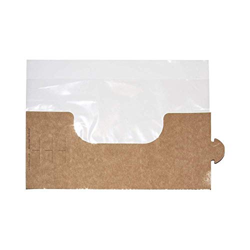 Caja de cartón de tortilla para baguette, doble cierre de clip, 124 x 320 mm (50-500 piezas)