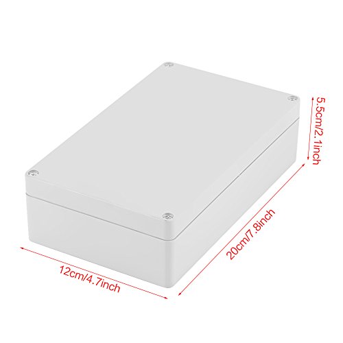 Caja de conexiones, Akozon caja de conexiones del cableado del caso del recinto del proyecto del ABS IP65 resistente al agua 200 * 120 * 56mm