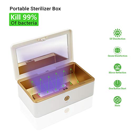 Caja esterilizadora de rayos UV y ozono, doble modo de desinfección con lámpara germinante