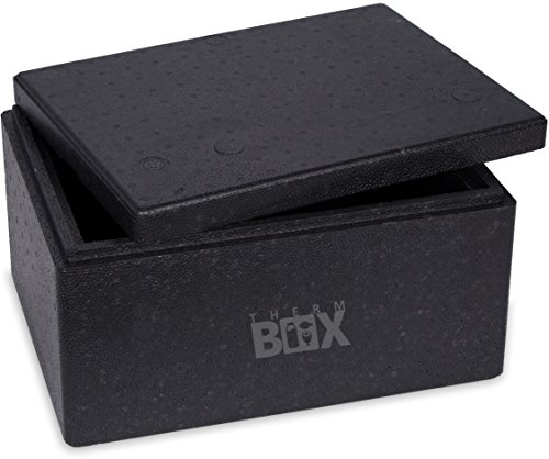 Caja profesional M 40,0 x 30,0 x 21,0 cm, pared: 3,0 cm, V = 12,24 litros, reutilizable, caja térmica para mantener el calor, caja para pizza – fuerte y resistente