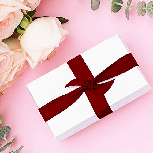 Cajas Cartón kraft Blancas (Pack de 50) - Cajas Regalo Cartón (19 x 11,1 x 4,6cm) - Cajas para Chocolates, Regalos, Tartas/Pastelería – Fiesta, Festivales y Bodas - Cajas Planas Auto Ensamblado