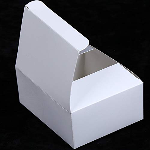 Cajas de regalo Mydio de cartón blanco con tapas, 20 x 20 x 10 cm (10 unidades) para regalos, manualidades y cupcakes