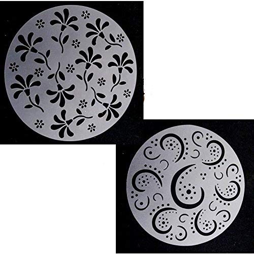 Cake Stencil Happy Birthday, Cupcake Stencils Decorating Flower Stencils Coffee Stencils Juego de 4