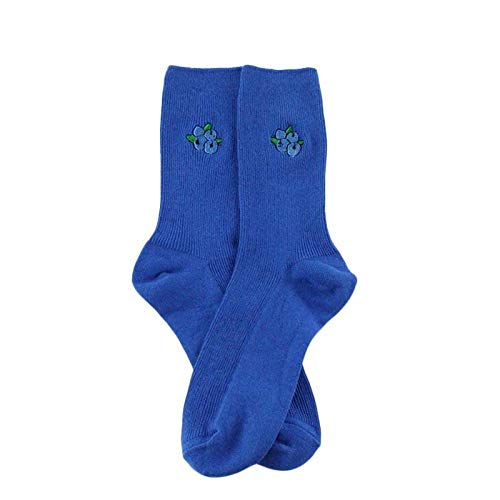 Calcetines Novedosos, Blueberry Novedad Dulces De La Venta De Otoño Invierno Verdicken Warme Calcetines Kawaii Azucarada Socke Frutas Imprimir Sox (3 PS)