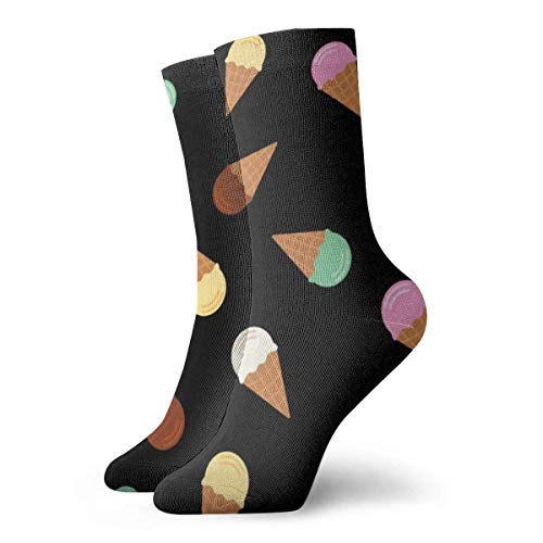 Calcetines retro de chocolate con helado de postre helado para hombres y niños, calcetines deportivos para día festivo para todos los días