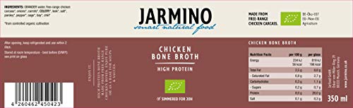 Caldo de hueso de pollo (6x 350ml) | orgánico | ganado alimentado con hierba | colágeno y ácido hialurónico naturales | bone broth