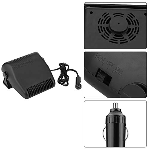 Calefactor de Coche, 2 en 1 12V Cerámica Calefacción para Coche y Ventilador