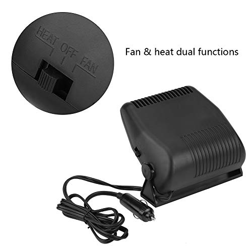 Calefactor de Coche, 2 en 1 12V Cerámica Calefacción para Coche y Ventilador