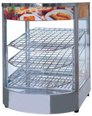 Calentador de alimentos comercial para pizza Pretzel Empanada Churro, vitrina de almacenamiento caliente para catering, restaurante, 35 x 42,5 x 50 cm, 220 V/220 V, 3 niveles, acero inoxidable