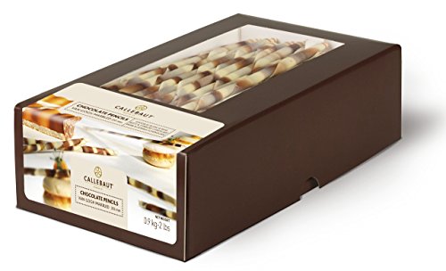 Callebaut Van Gogh Jaspeado - Cigarrillos de Chocolate Blanco y Negro (200mm) 900g