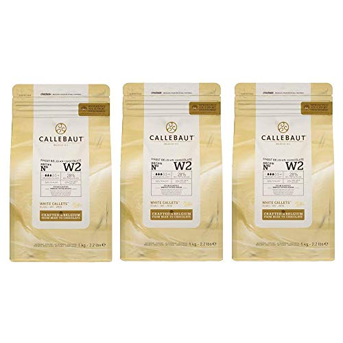 Callebaut W2 pepitas de Chocolate Blanco (callets) - Lote de 3 x 1kg