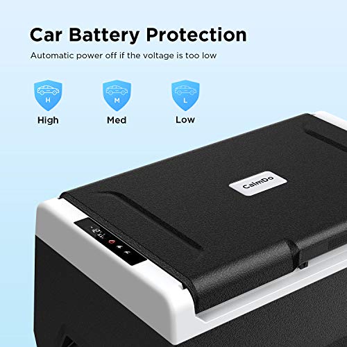 CALMDO 35L Nevera Portátil Eléctrica con Compresor, Mini Refrigerador de Coche con Pantalla LED, 12/24/220 V con Cable de CA y CC para Camping, Viajes, Picnic, Automóvil