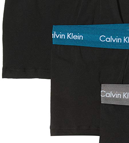 Calvin Klein 3p Low Rise Trunk Bóxer, Negro (B/Astral Aura/Corsair/Grey Smoke Szm), M (Pack de 3) para Hombre