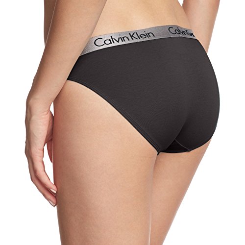 Calvin Klein Radiant Cotton-Bikini Braguita, Negro (Black 001), X-Small para Mujer