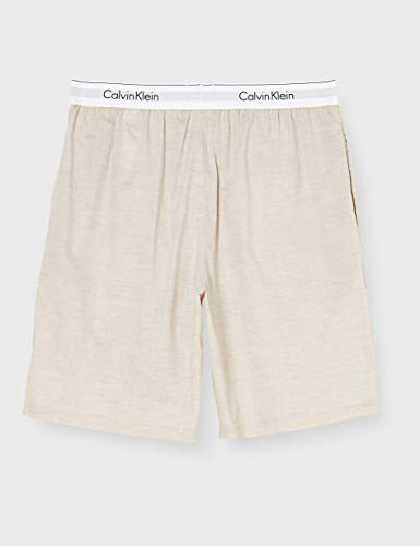 Calvin Klein Sleep Short Pantalones de Pijama, Beige (Sand Heather SH9), X-Large para Hombre