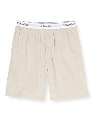 Calvin Klein Sleep Short Pantalones de Pijama, Beige (Sand Heather SH9), X-Large para Hombre