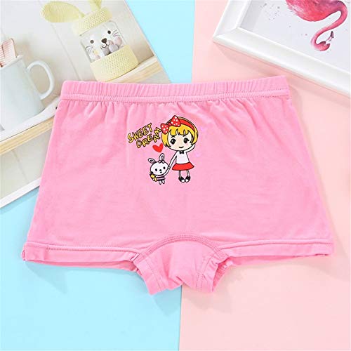 Calzoncillos Tipo bóxer para Niños de Algodón, Morbuy Ropa Interior Boxer Transpirables Suaves Ropa Interior para Niño Niña 2 a 16 años, Pack de 4 (85cm,Dulce niña)