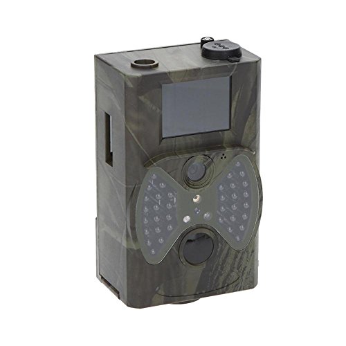 Cámara digital de caza de 12 MP, alta definición, exterior, pantalla LCD de 2 pulgadas con visión infrarroja nocturna, supervelocidad y mando a distancia (verde camuflaje)