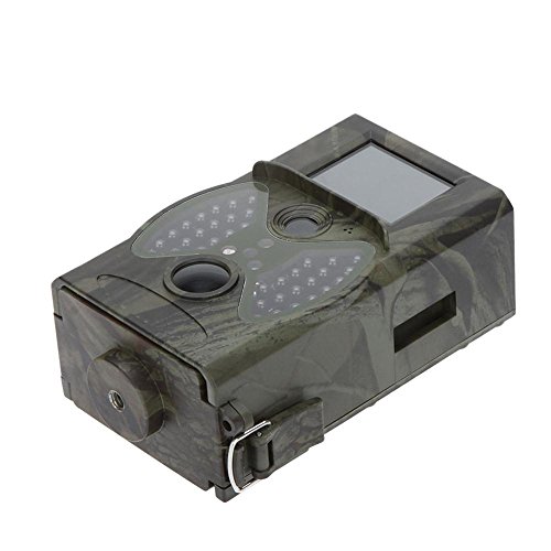 Cámara digital de caza de 12 MP, alta definición, exterior, pantalla LCD de 2 pulgadas con visión infrarroja nocturna, supervelocidad y mando a distancia (verde camuflaje)