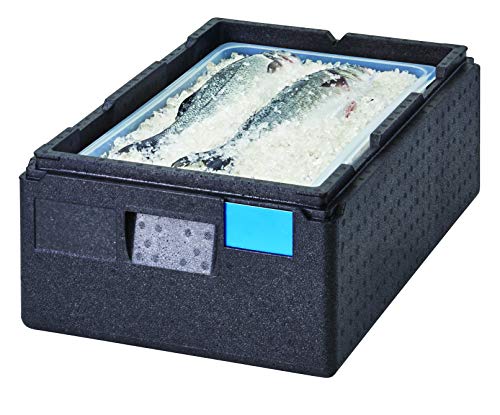 Cambro Contenedor isotérmico con Apertura Superior 26 L, Polipropileno, Negro, 60 x 40 x 20,7 cm (M.Ext) - 53,8 x 33,8 x 14,5 cm (M.INT)