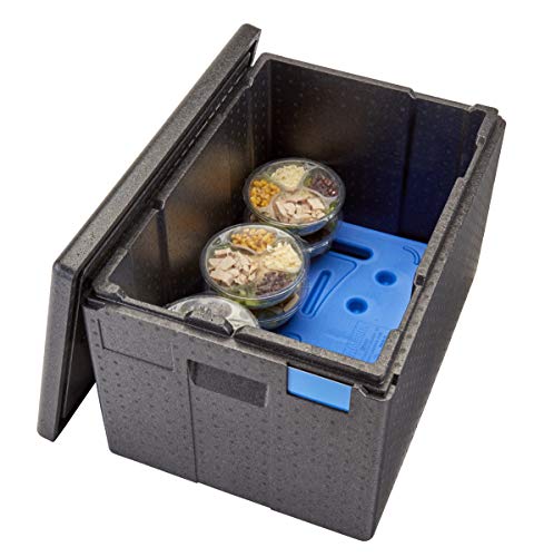 Cambro EPP180XLT-110 Contenedor isotérmico multifunción de Apertura Superior 64,5 L, Polipropileno, Negro, 61 x 43 x 39 cm (M.Ext) - 54,8 x 36,8 x 32 cm (M.INT)