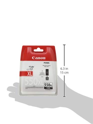 Canon PGI-550XL Cartucho de tinta original Negro XL para Impresora de Inyeccion de tinta Pixma MX725-MX925-MG5450-MG5550-MG5650-MG6350-MG6450-MG6650-MG7150-MG7550-iP7250-iP8750-iX6850