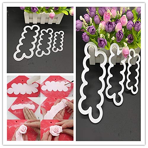 CAOLATOR Juego de 3pcs moldes de rosas para decoraci oacute de pasteles y tartas DIY herramienta para tarta pastel y postre