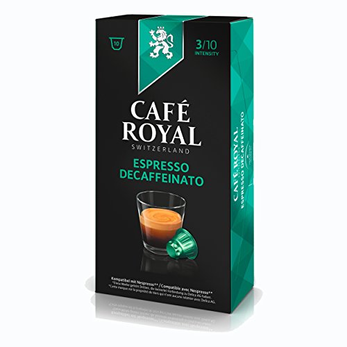 Cápsulas de Café Royal, café espresso descafeinado, compatible con Nespresso, 40 cápsulas