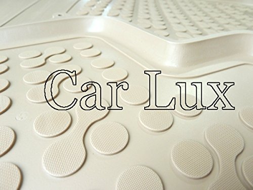 Car Lux AR00937 - Alfombras Alfombrillas de goma tipo cubeta 3D beige borde alto para X3 F25