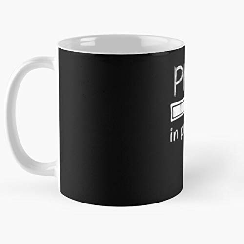 CARACOLNATURAL Progress Funny Phd Tshirt Bar Loading Mug Best For Otaku and The Rest of The World 2020 Eat Food Bite John Best - Taza de café de cerámica Blanca, 11 onzas, Onza