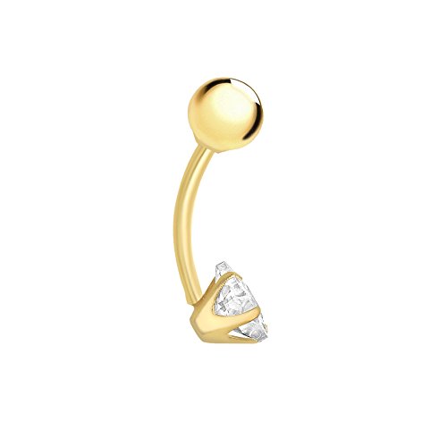 Carissima Gold Piercing de oro amarillo, zirconia