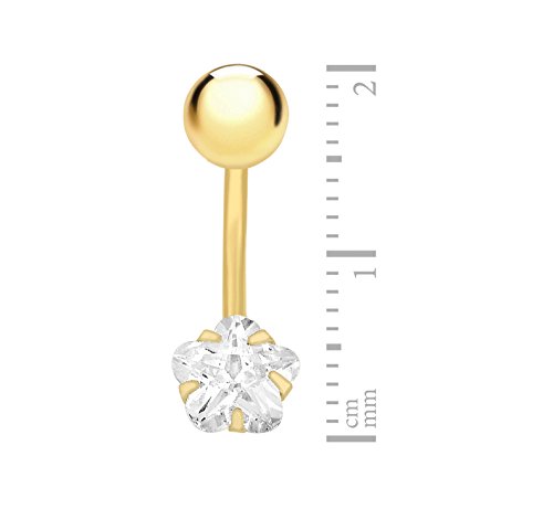 Carissima Gold Piercing de oro amarillo, zirconia