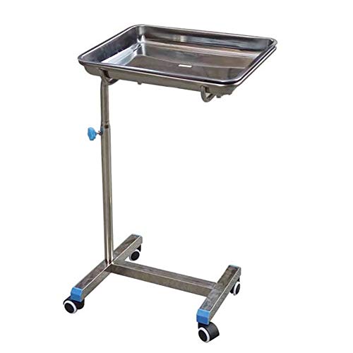 Carro de la Carretilla médica, Equipos médicos Ajustable autoservicio con Bandeja quirúrgica, con la Rueda del balanceo, for el Hospital/salón de Belleza - 35x45x120cm (Color : Thicker)