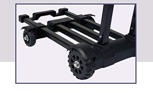 Carro de Mano, Carro portátil Plegable Carro de Cuatro Ruedas Trolley de Hotel Tamaño de Carro 48.5 * 33 * 11CM (Tamaño : 48.5 * 33 * 11CM)