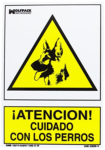 Cartel Cuidado Con Los Perros 30x21 cm.