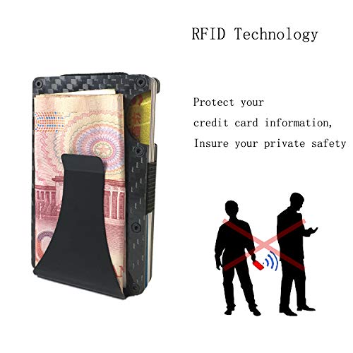 Cartera Tarjetero Hombre y Clip para Dinero RFID Bloqueo, para Hombres y Mujeres