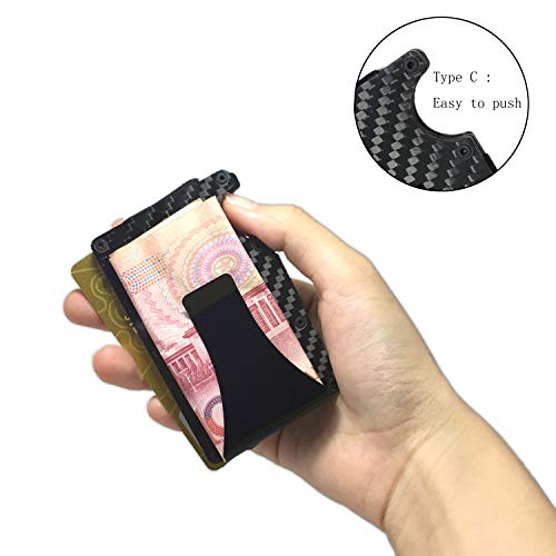 Cartera Tarjetero Hombre y Clip para Dinero RFID Bloqueo, para Hombres y Mujeres